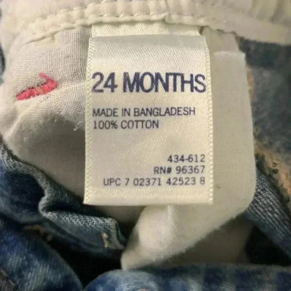 Oshkosh Girl Overalls, excellent  condition size 24 months - Picture 5 of 7